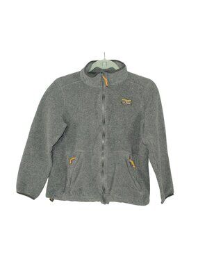 LL Bean Mountain Classic Fleece Jacket Gray Full Zip Outdoor Warm Medium